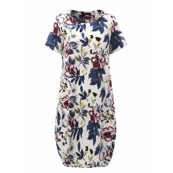 ZANZEA Women Round Neck Short Sleeve Knee Length Dress Size L - Picture 1 of 10